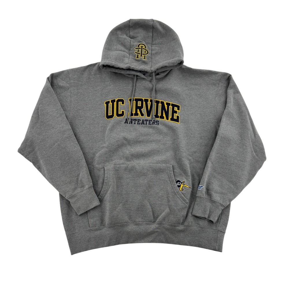 Blue 84 UC Irvine Anteaters Hoodie Mens 2XL Gray Excellent Collegiate Pullover
